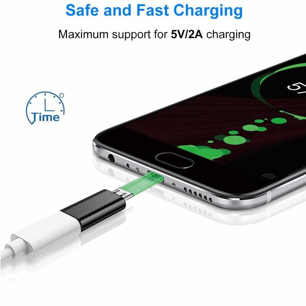 Adaptador USB tipo C 3.1 hembra a Micro USB macho Negro - imagen 3
