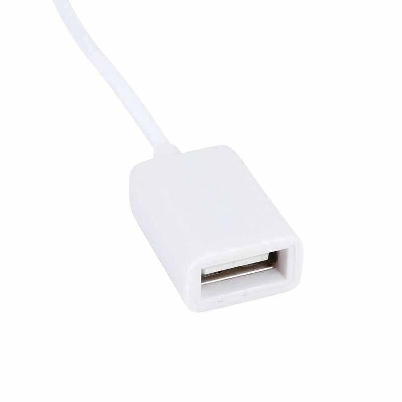 Cable adaptador USB hembra a jack 3.5mm AUX macho 0.20 Metros Blanco - imagen 3