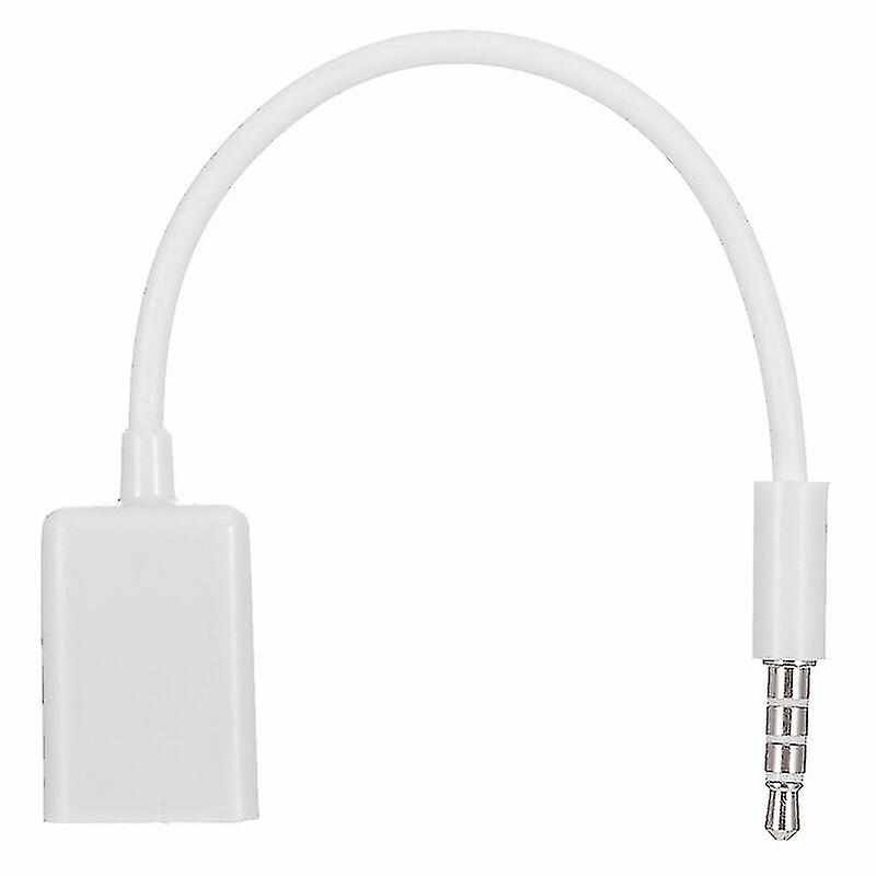 Cable adaptador USB hembra a jack 3.5mm AUX macho 0.20 Metros Blanco - imagen 6