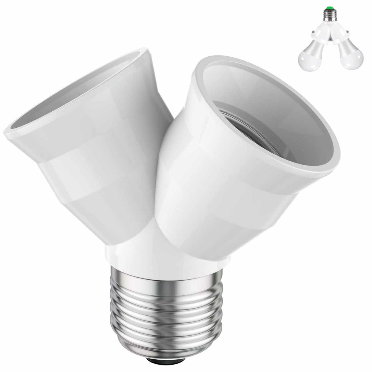Casquillo de bombilla divisor E27 Blanco