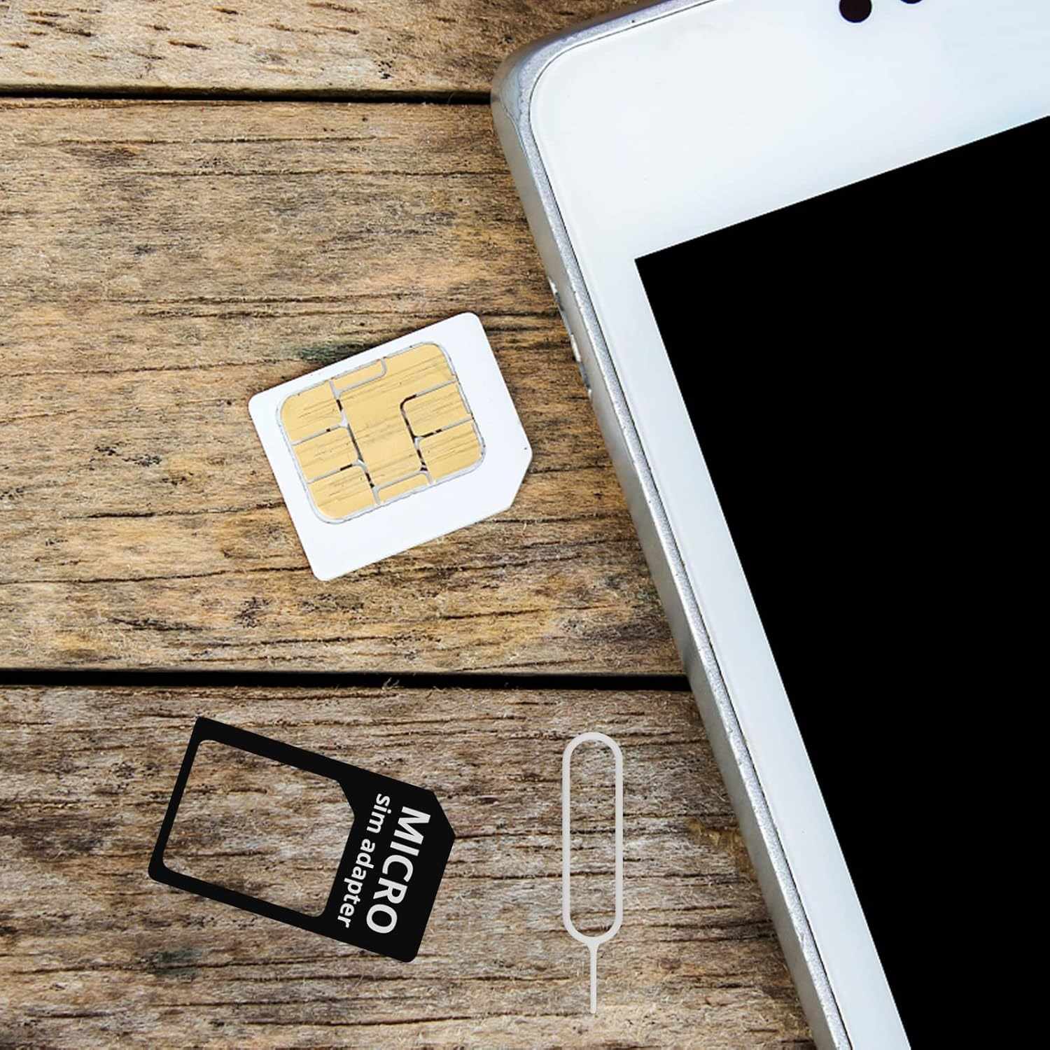 Adaptador de tarjeta nanoSIM microSIM y SIM para movil Negro - imagen 3
