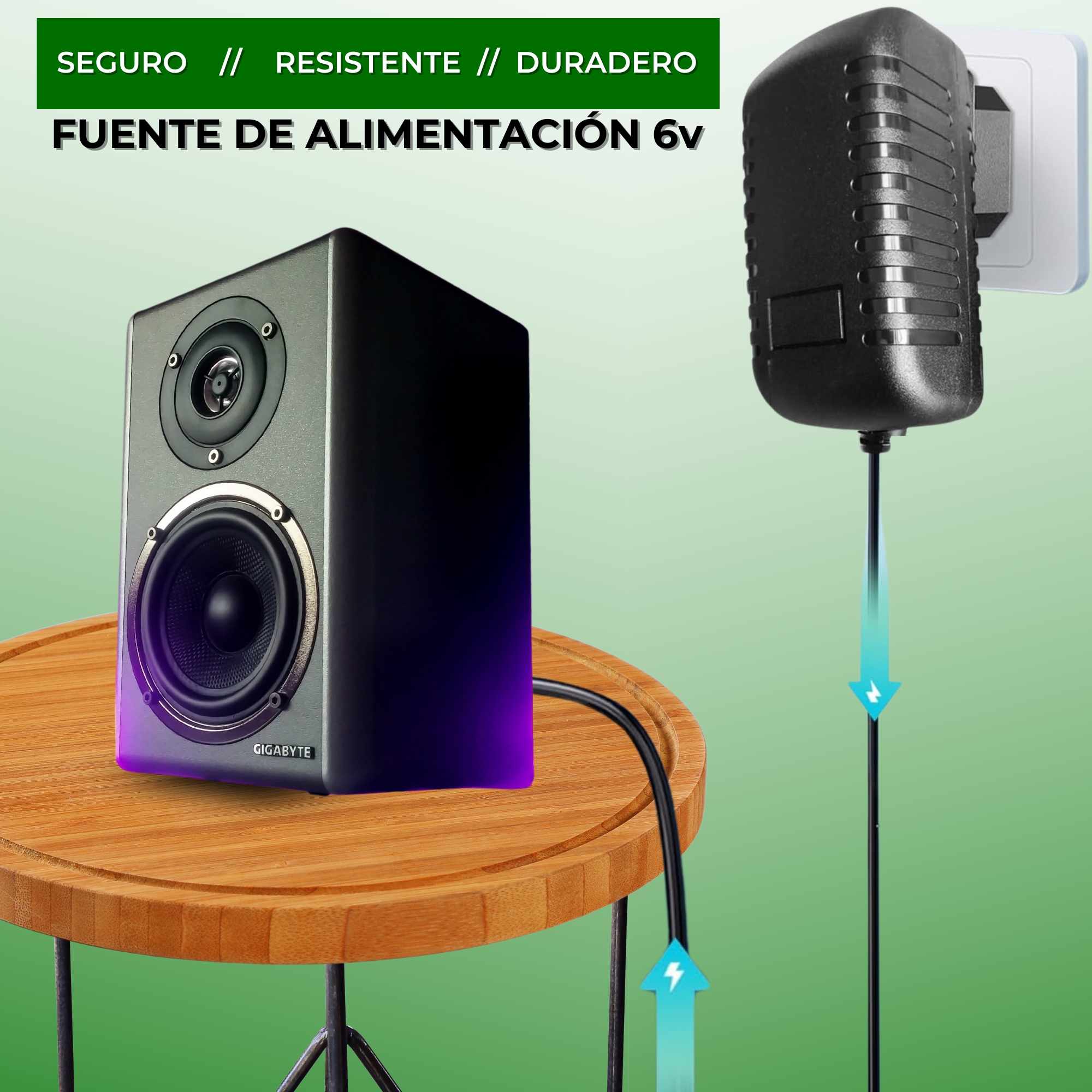 Alimentador 6V 1A negro - imagen 4