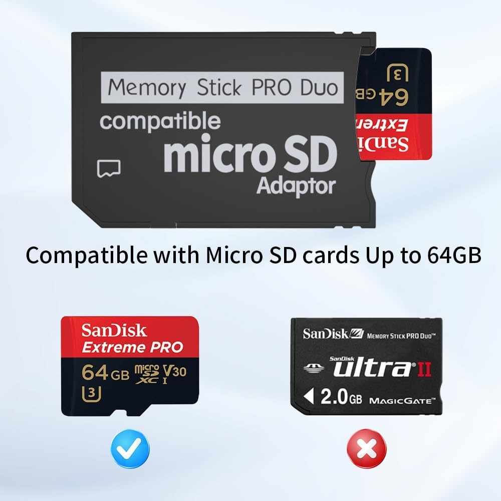 Adaptador de tarjeta micro SD a Memory Stick Negro - imagen 6