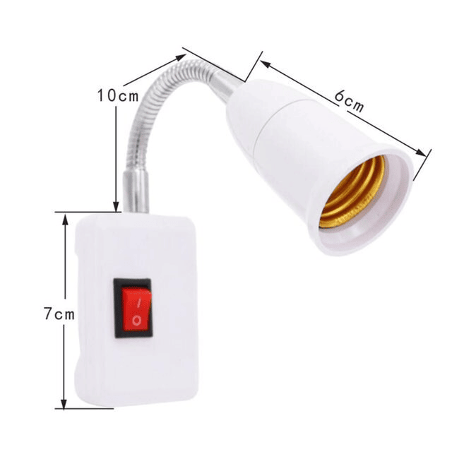 Adaptador de Enchufe E27 Europeo con interruptor V2 Blanco - imagen 4