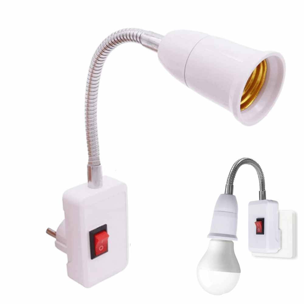 Adaptador de Enchufe E27 Europeo con interruptor V2 Blanco - imagen 7