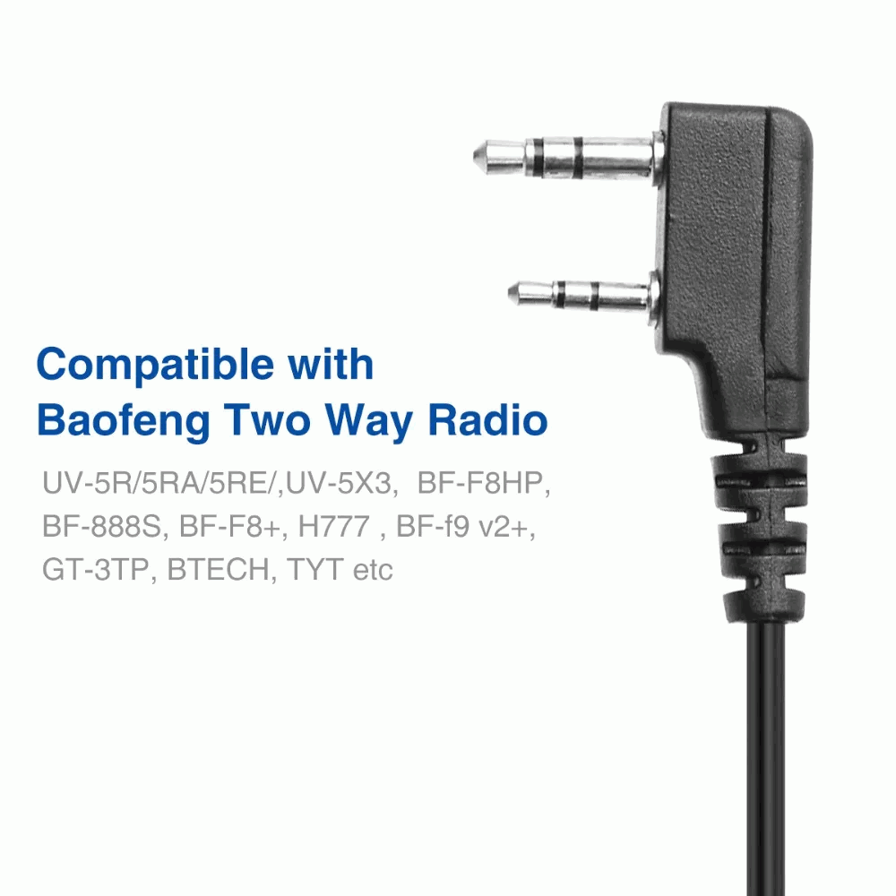 Microfono-altavoz para Walkie Talkie Baofeng UV-5R Negro - imagen 4