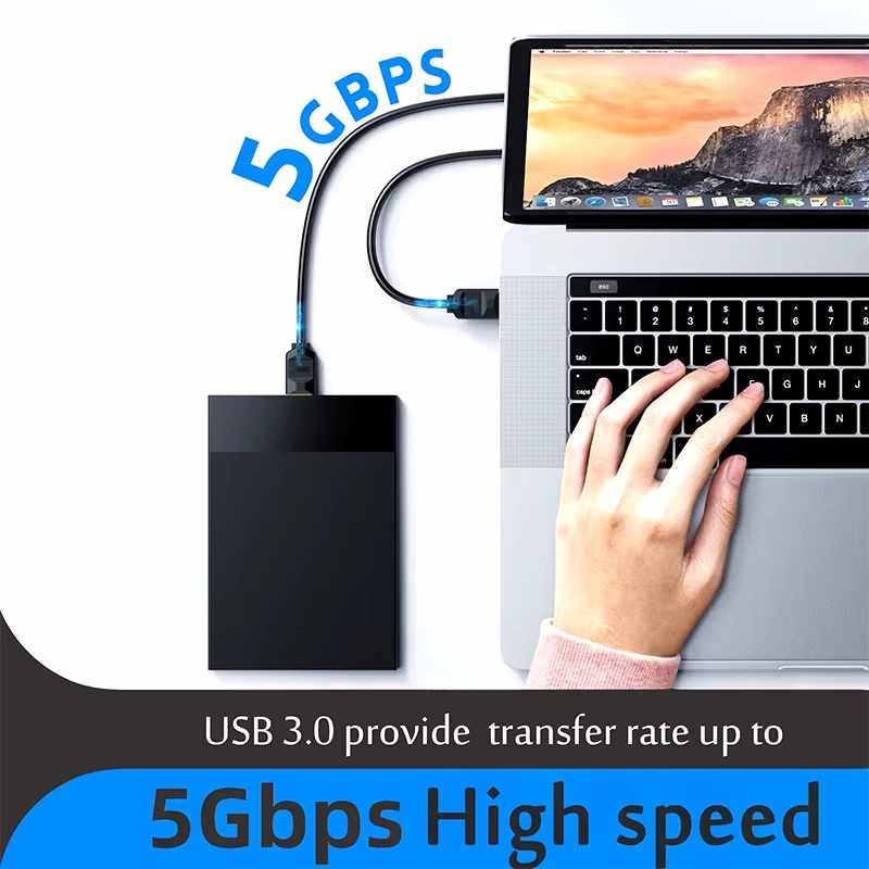 Cable Prolongador USB 3.0 tipo A macho a hembra 20 cm Negro - imagen 4