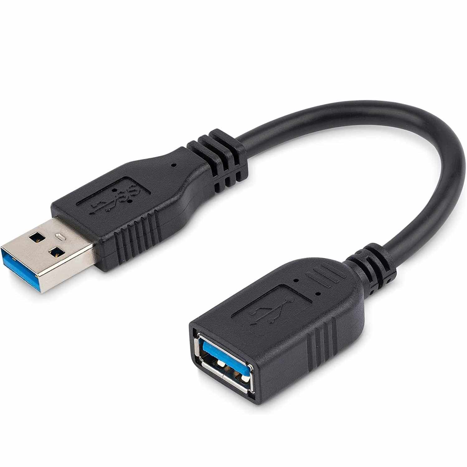 Cable Prolongador USB 3.0 tipo A macho a hembra 20 cm Negro