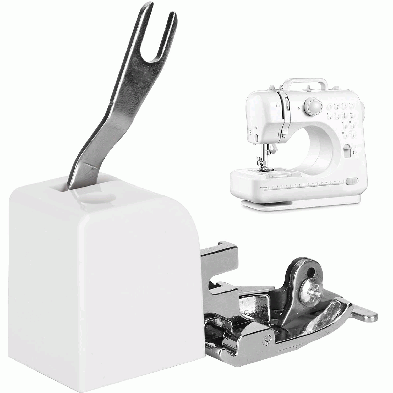 Prensatelas con cortador lateral para maquina de coser Blanco - imagen 1