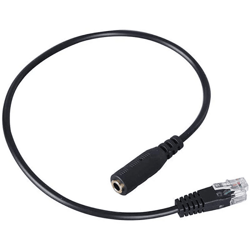 Cable Adaptador telefono RJ9 Macho a 1 x Jack de 3.5 mm 20 cm Negro - imagen 2