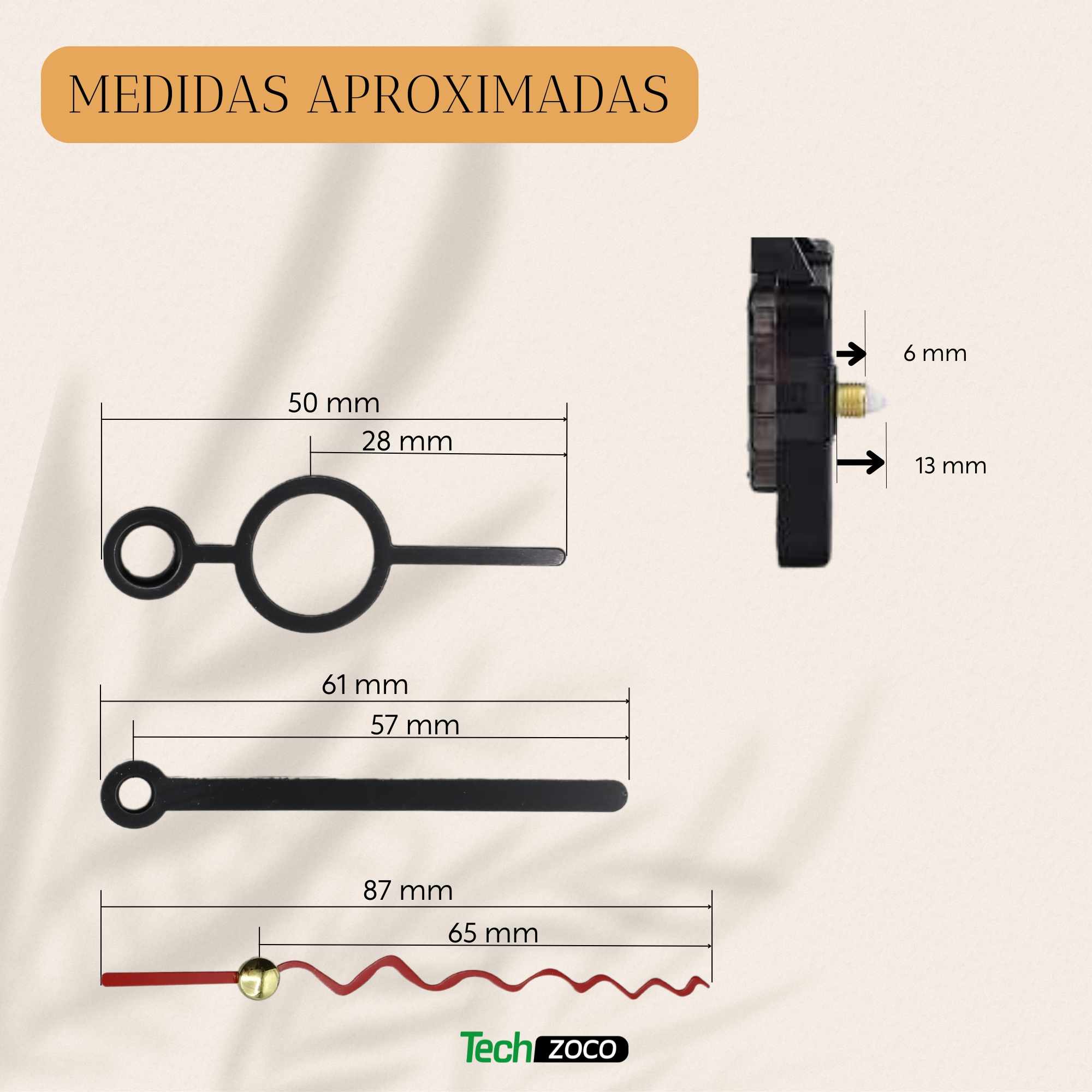 Mecanismo movimiento reloj cuarzo silencioso tipo 10 - imagen 4