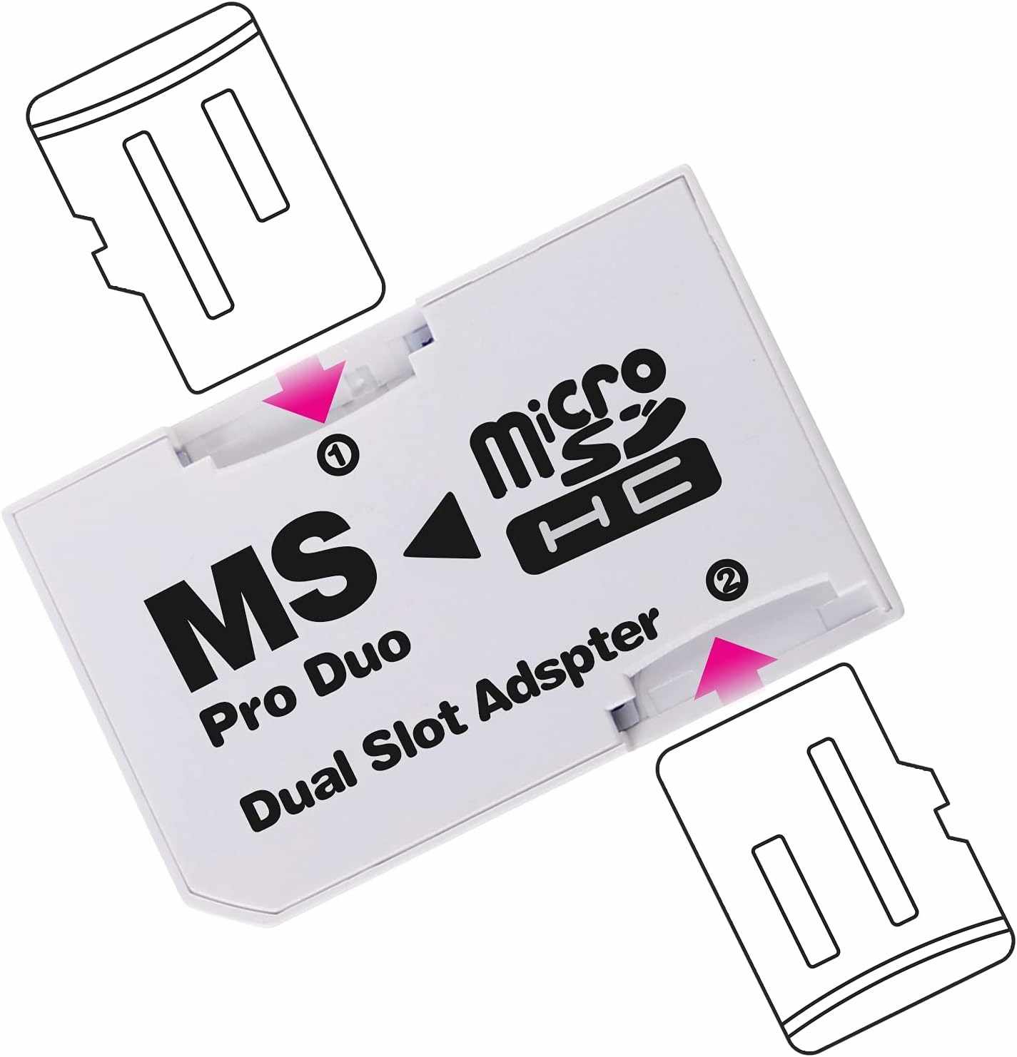 Adaptador micro SD a memory stick pro duo dual Blanco - imagen 6