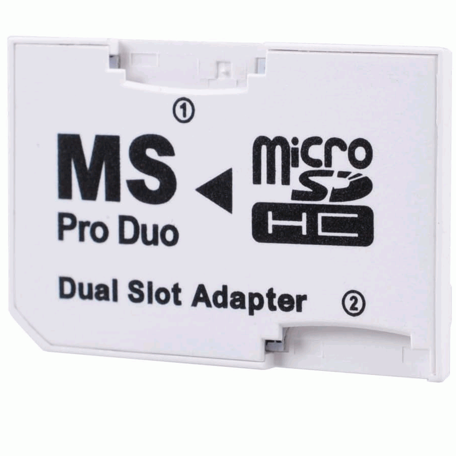 Adaptador micro SD a memory stick pro duo dual Blanco - imagen 1