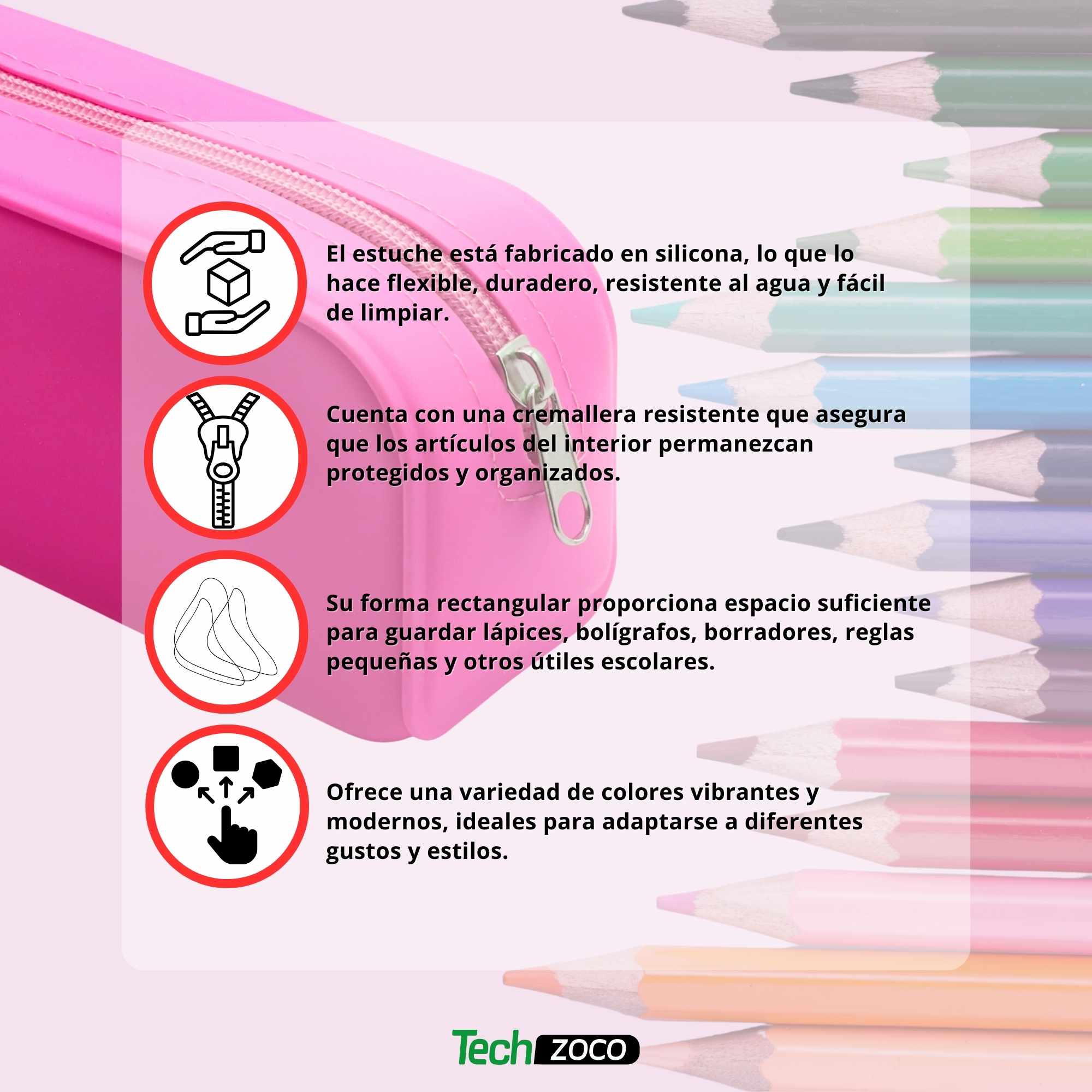 Estuche silicona rosa - imagen 4