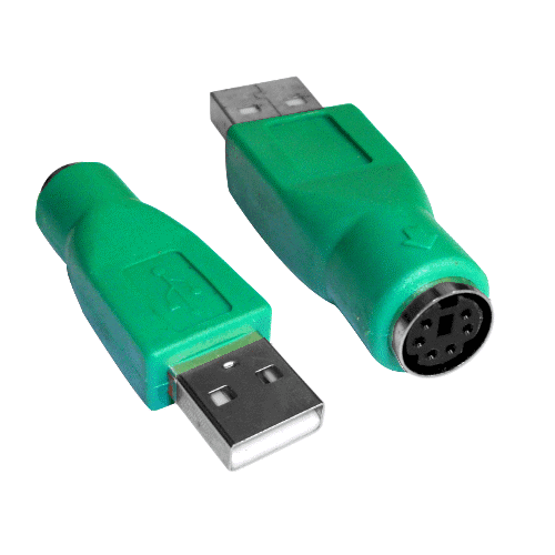 Adaptador PS2 hembra a USB Macho verde - imagen 1