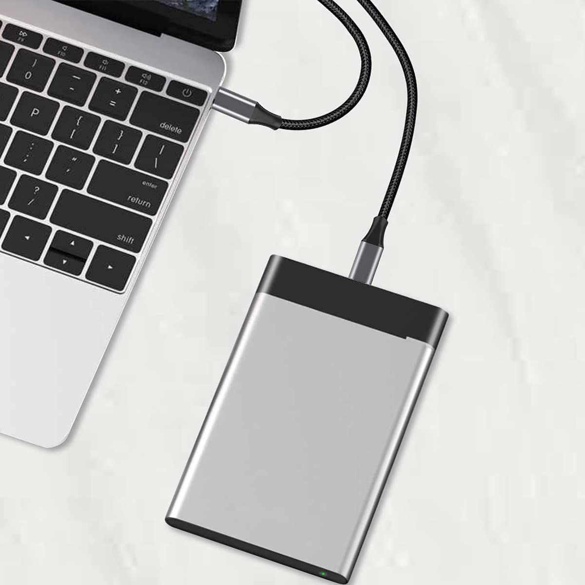 Cable Usb-c 3.1 Macho A Mini Usb-5pin 2.0 Macho 2 Metros Negro - imagen 3