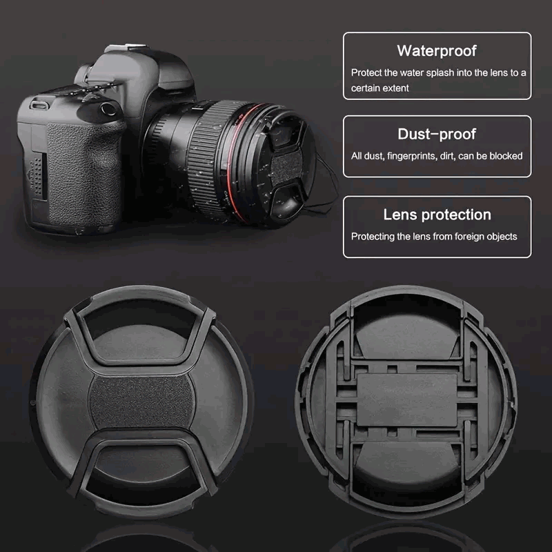 Tapa universal para lentes de cámara 55 mm Negro - imagen 6