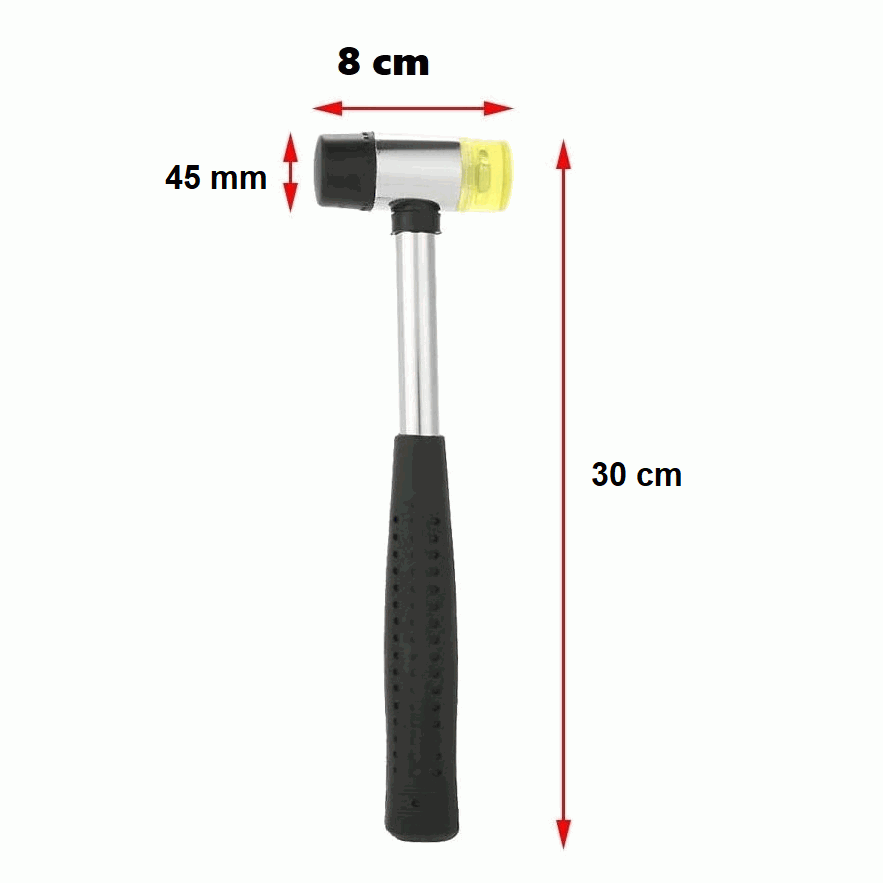 Martillo de goma de doble cara de instalación 45 mm - imagen 5