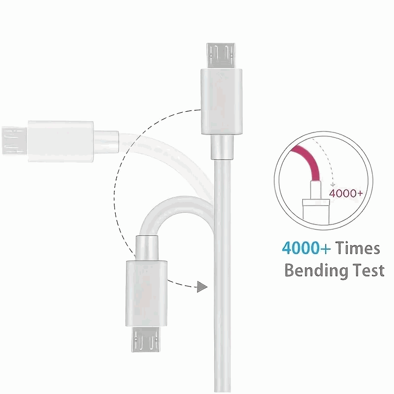Cable Micro USB Carga y sincronizacion 1 Metro Blanco - imagen 4