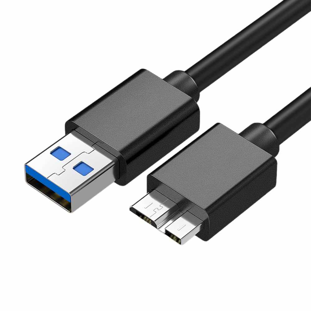 Cable USB 3.0 micro B macho 50 cm Negro