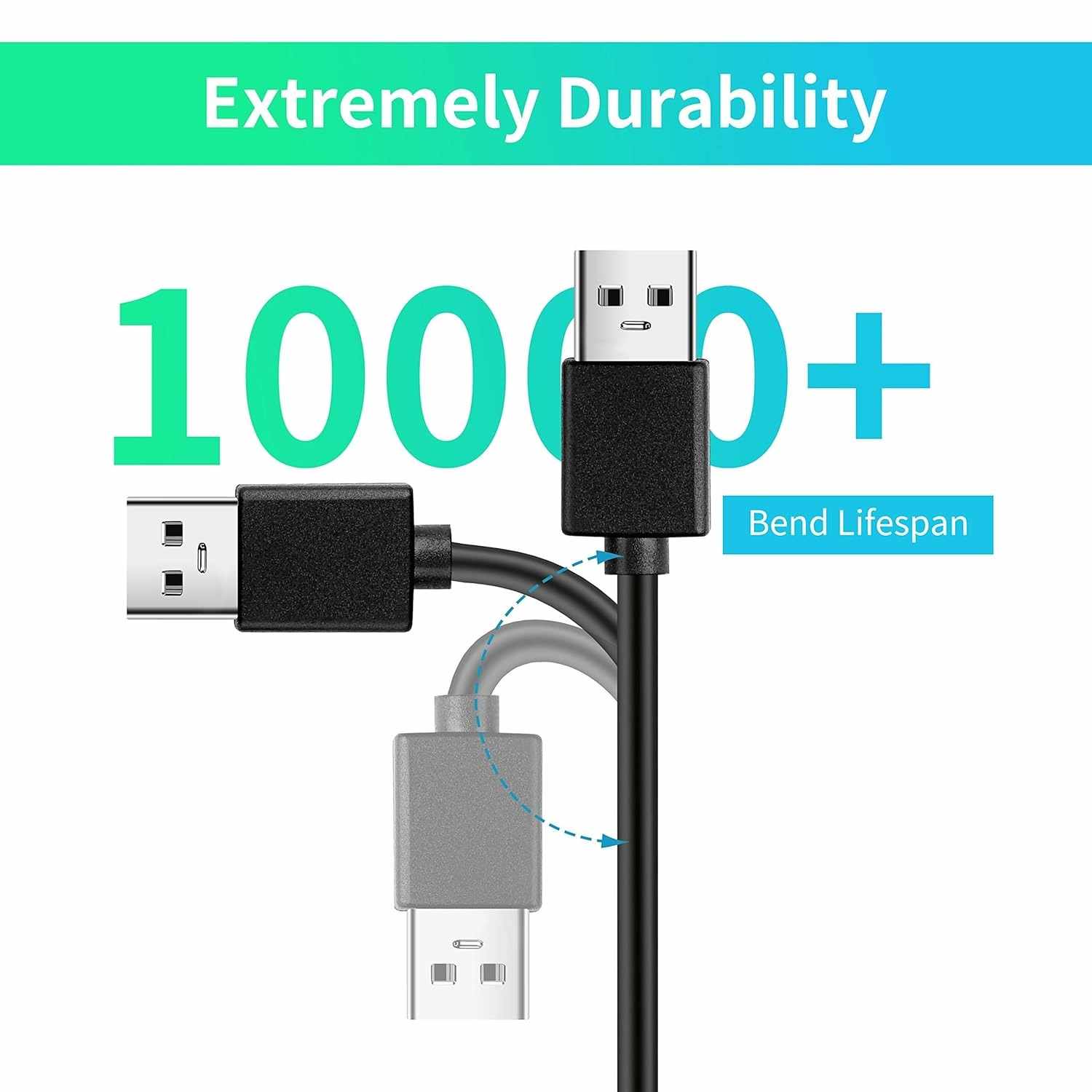 Cable USB 3.0 micro B macho 50 cm Negro - imagen 4