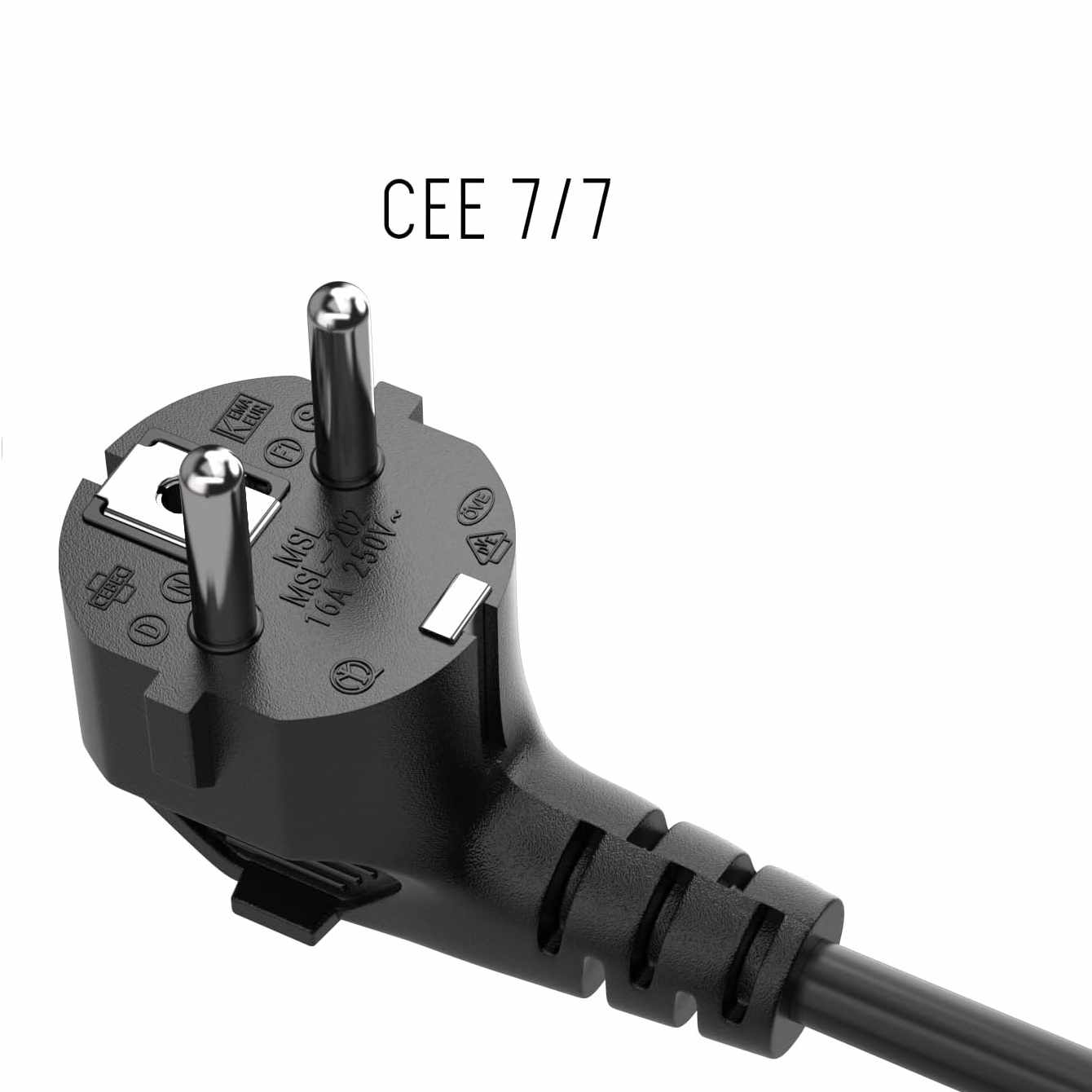 Cable alimentacion Trebol IEC-320-C5 Negro 3 Metros - imagen 4