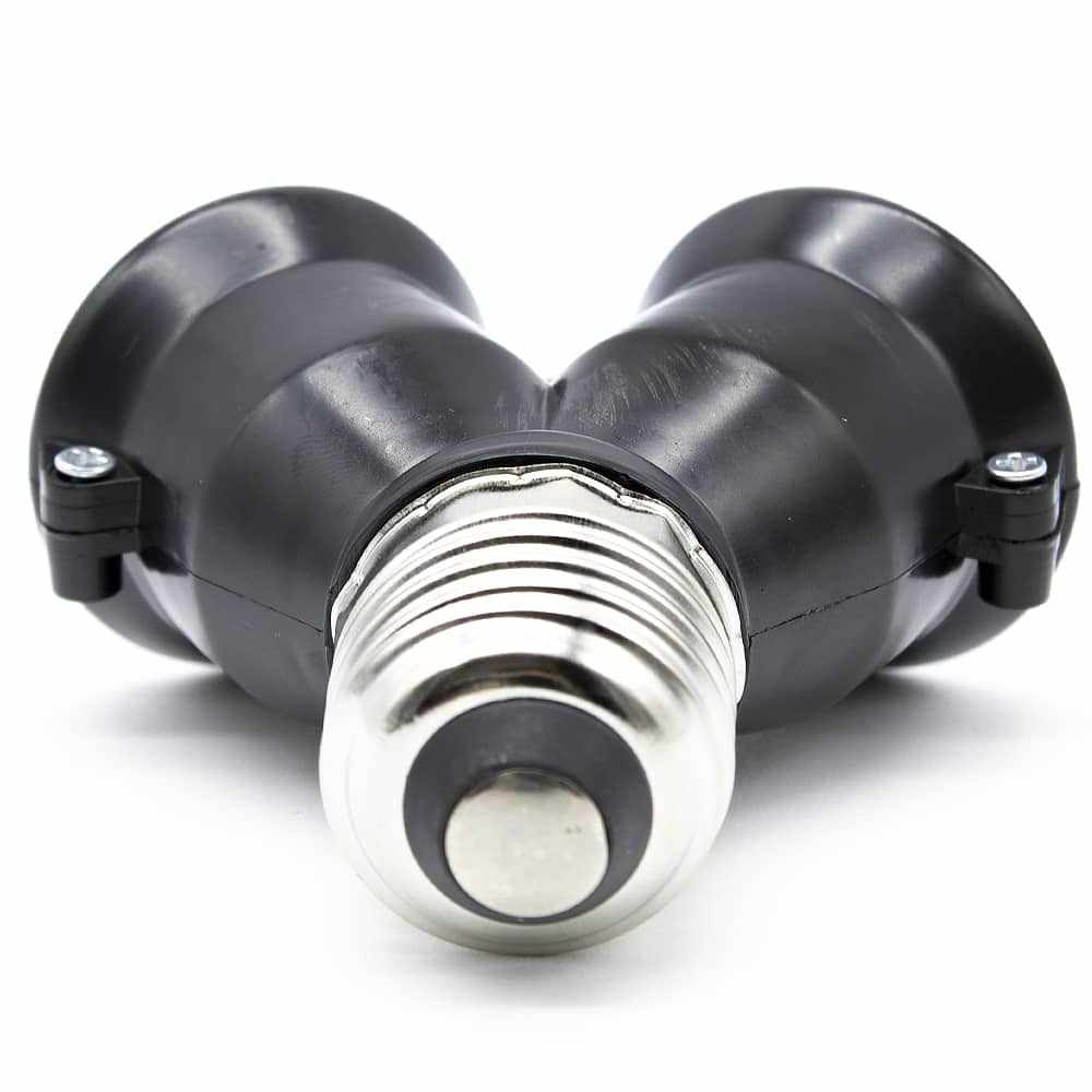 Casquillo de bombilla divisor E27 Negro - imagen 4