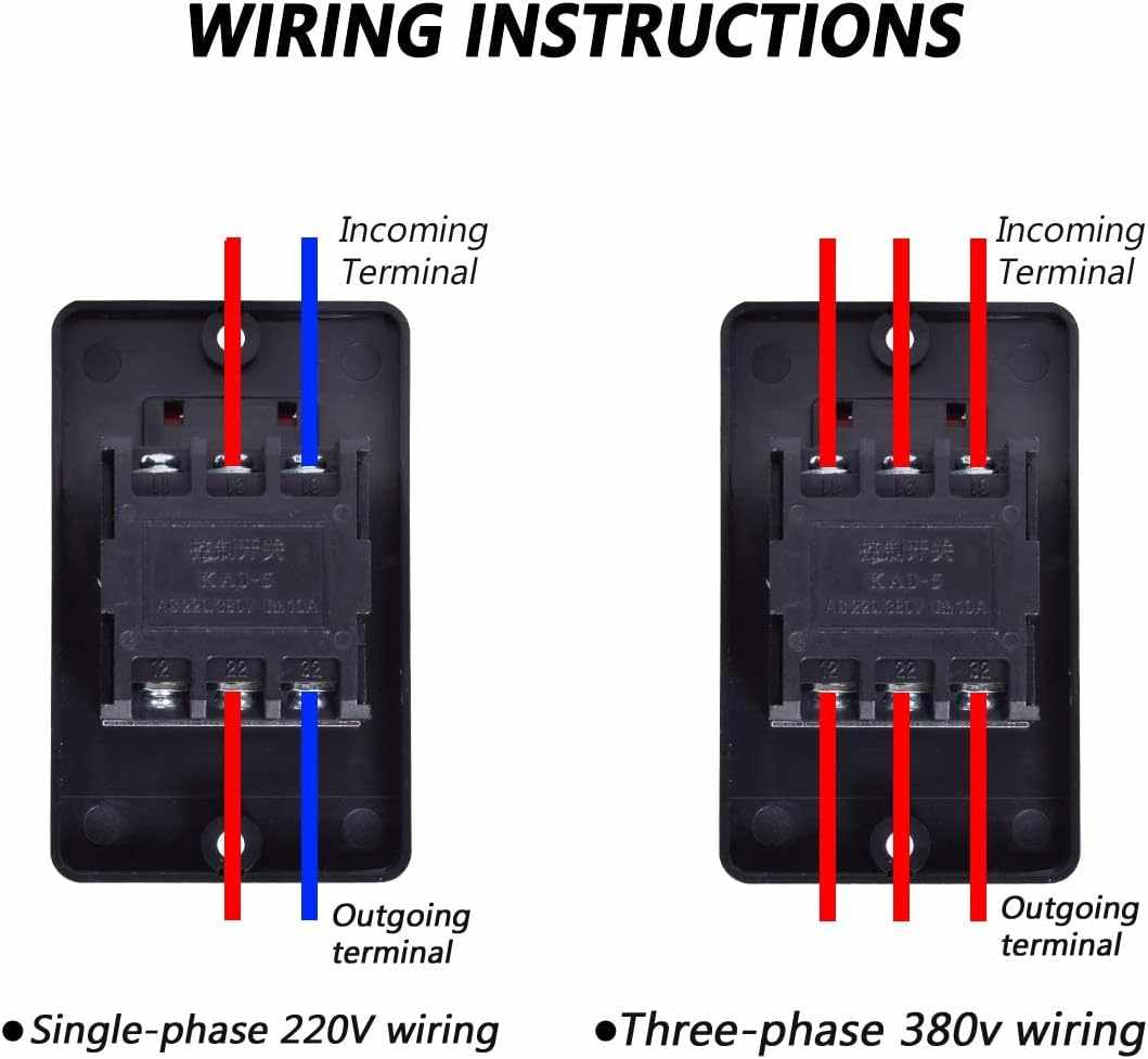 Interruptor KAO-5 impermeable on/off AC220V / 380V 10 A - imagen 6