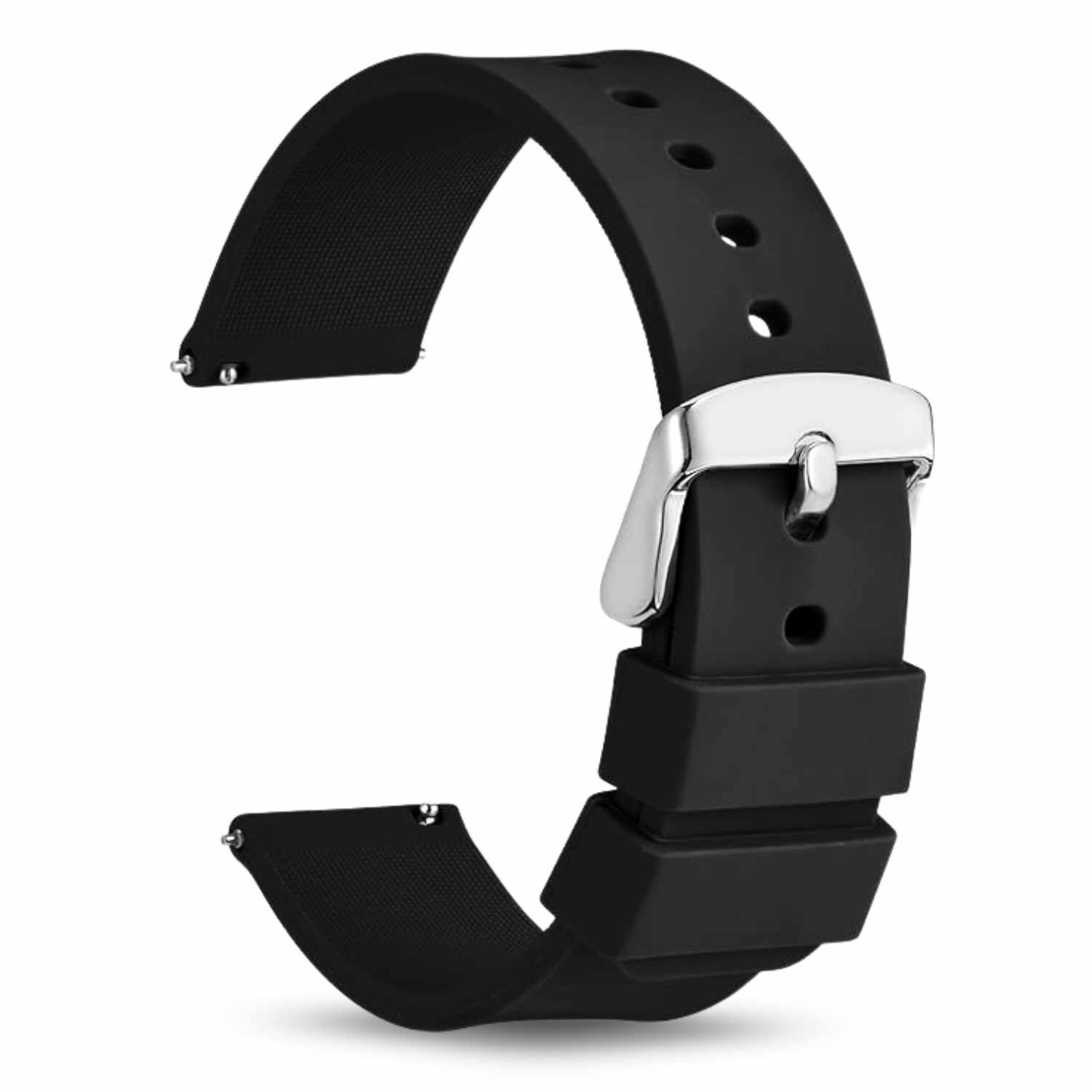 Correa reloj silicona liberacion rapida 22 mm Negro