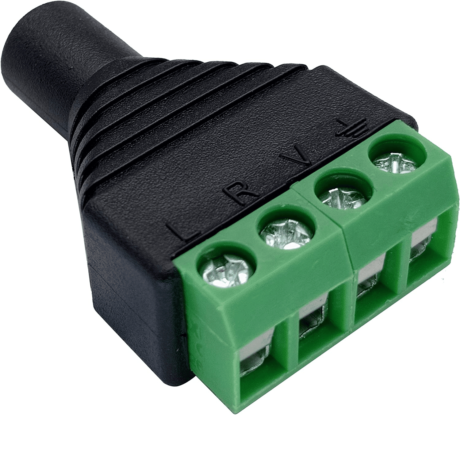 Conector Jack 3.5 mm hembra TRRS terminal de tornillo 4 pin Negro - imagen 2