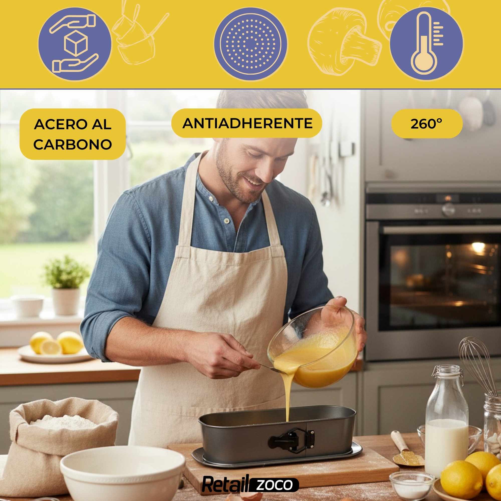 Molde desmontable ovalado con bandeja 31 cm - imagen 2
