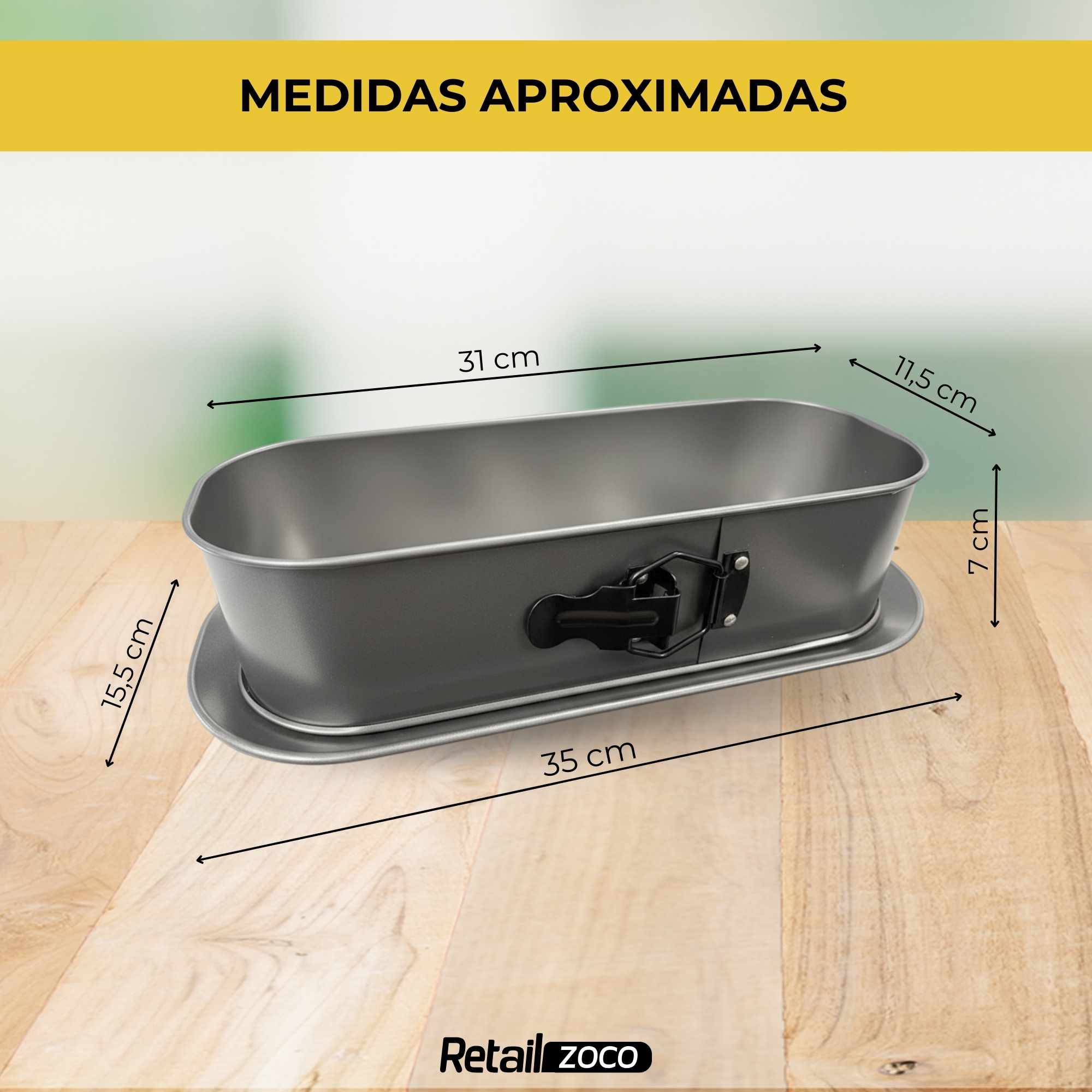 Molde desmontable ovalado con bandeja 31 cm - imagen 4