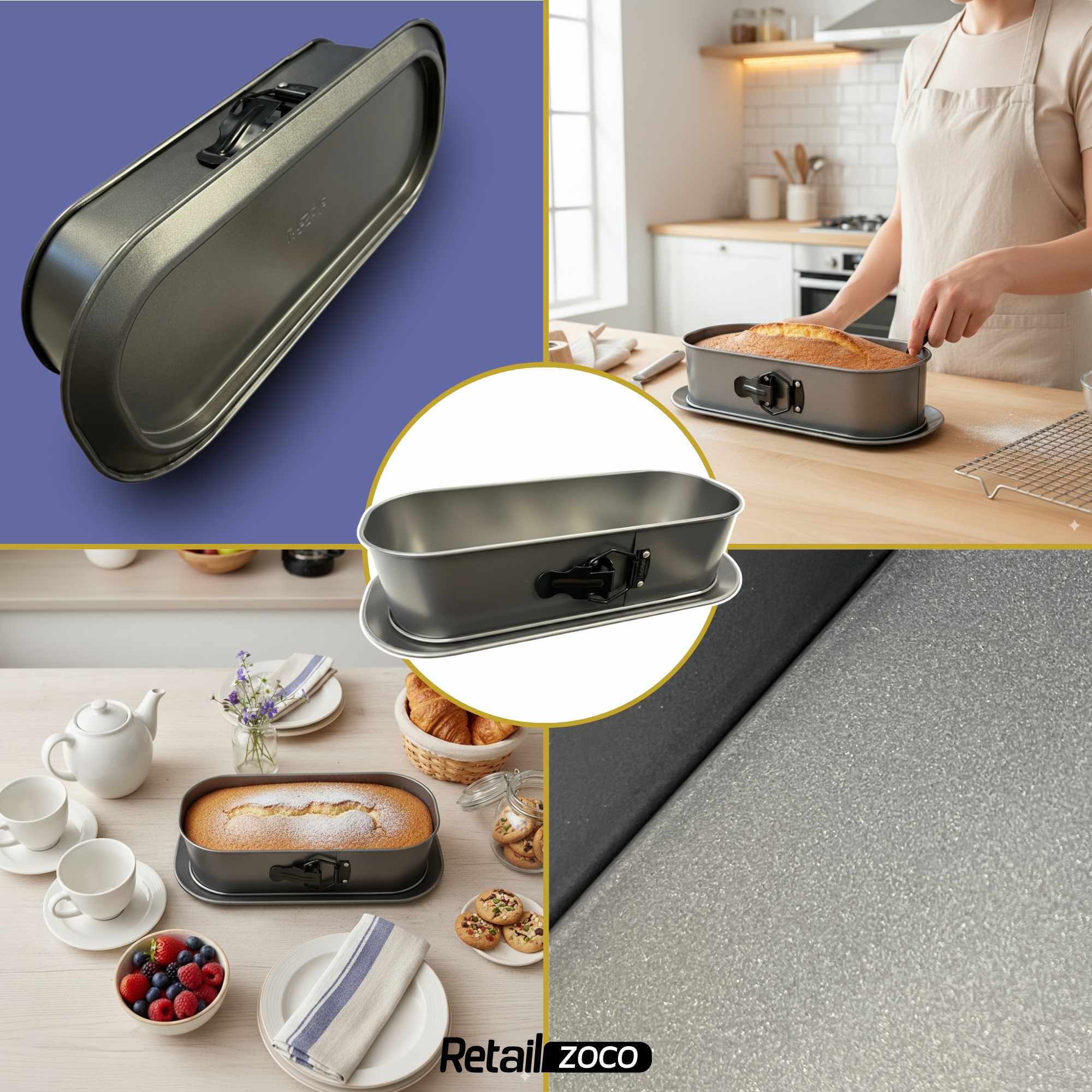 Molde desmontable ovalado con bandeja 31 cm - imagen 6
