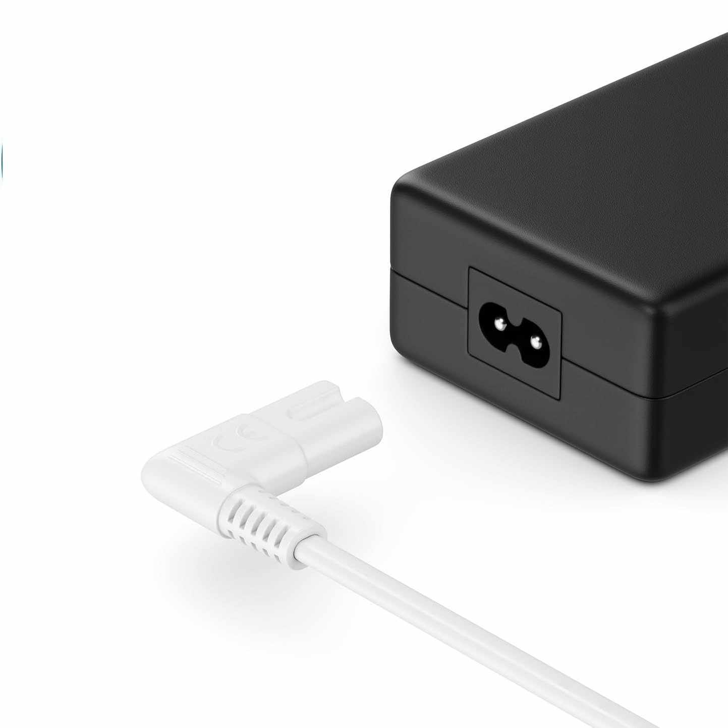 Cable de alimentacion IEC-320 acodado - C7 acodado 75 cm Blanco - imagen 3