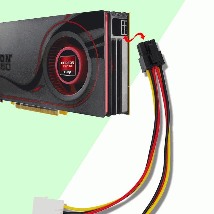 Cable de alimentacion para tarjeta grafica PCI-E 6 pin 15 cm - imagen 5