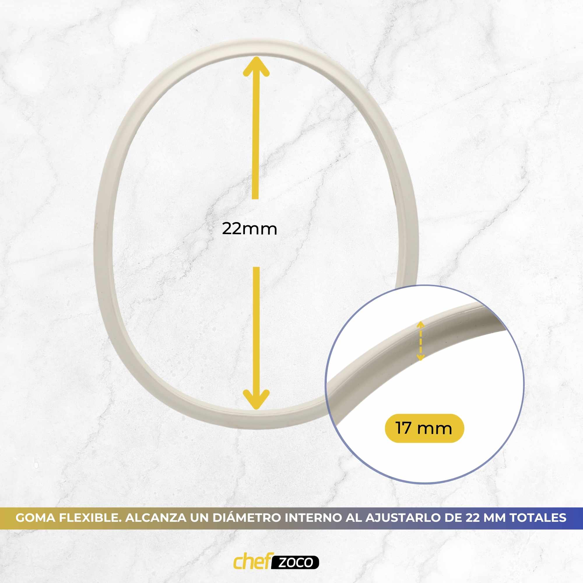 Goma para Ollas Express de 22 cm Blanco - imagen 5