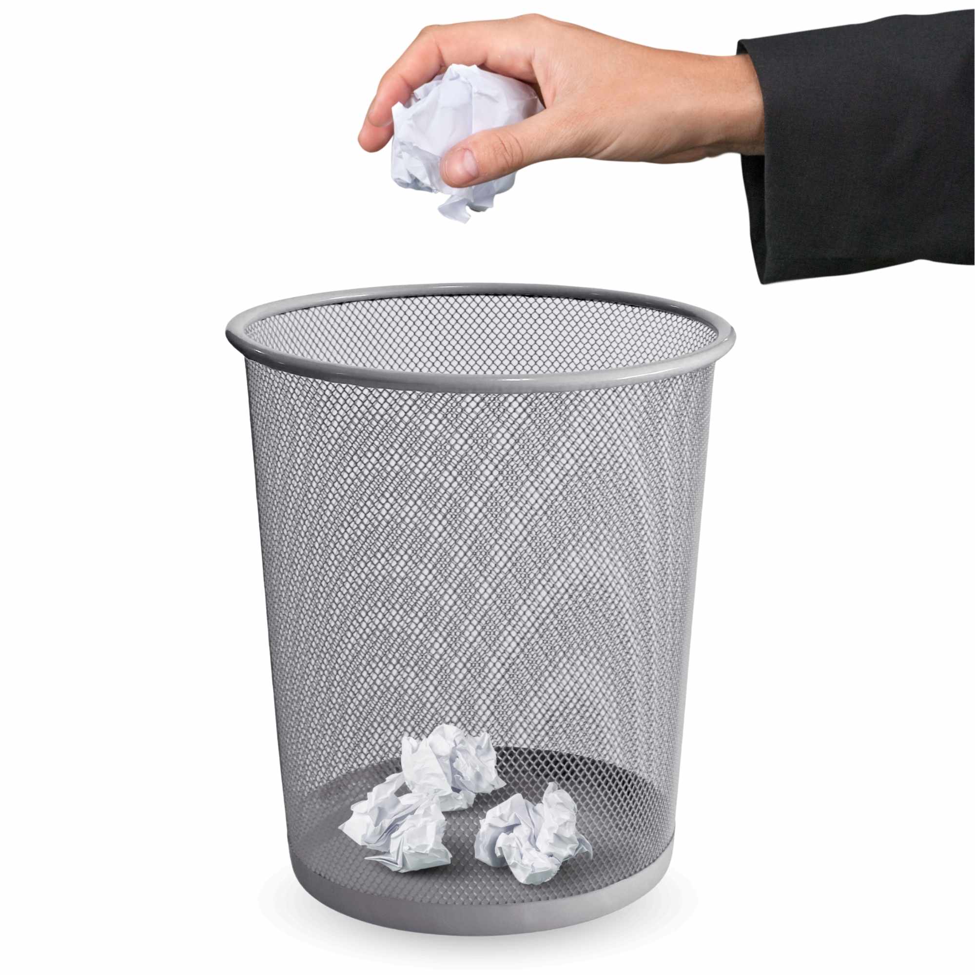 Papelera malla metalica 12 Litros Plateada - imagen 6