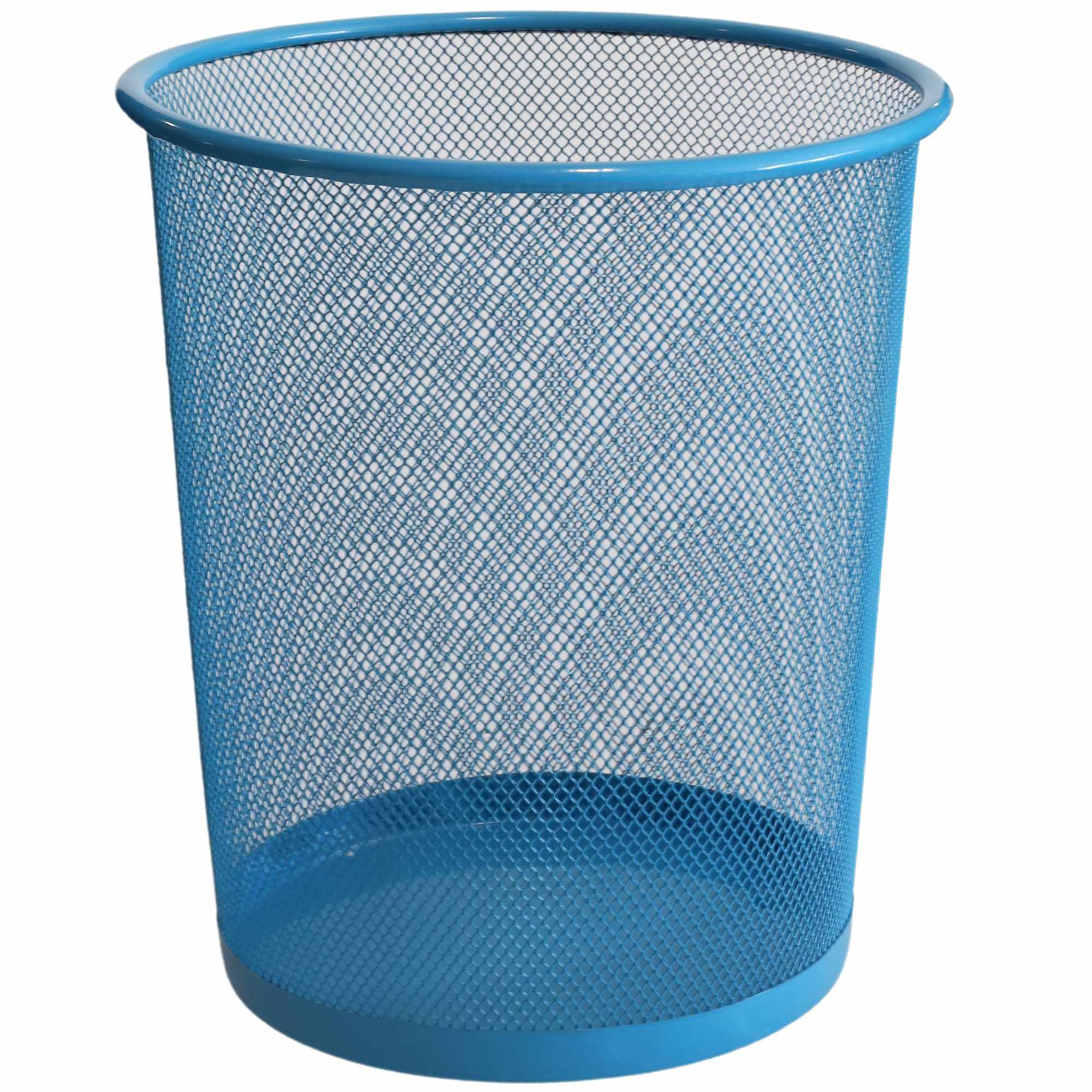 Papelera malla metalica 12 Litros Azul