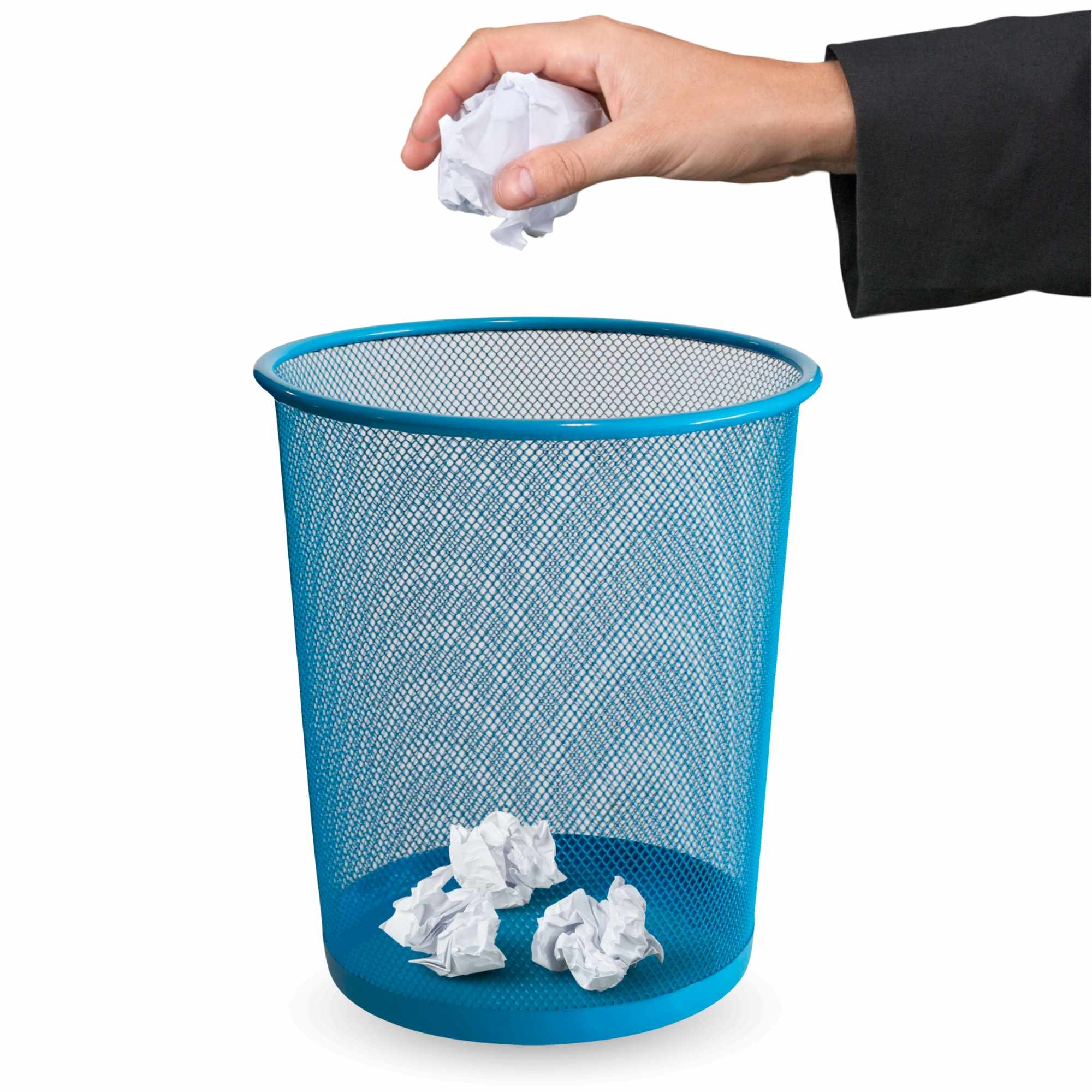 Papelera malla metalica 12 Litros Azul - imagen 6