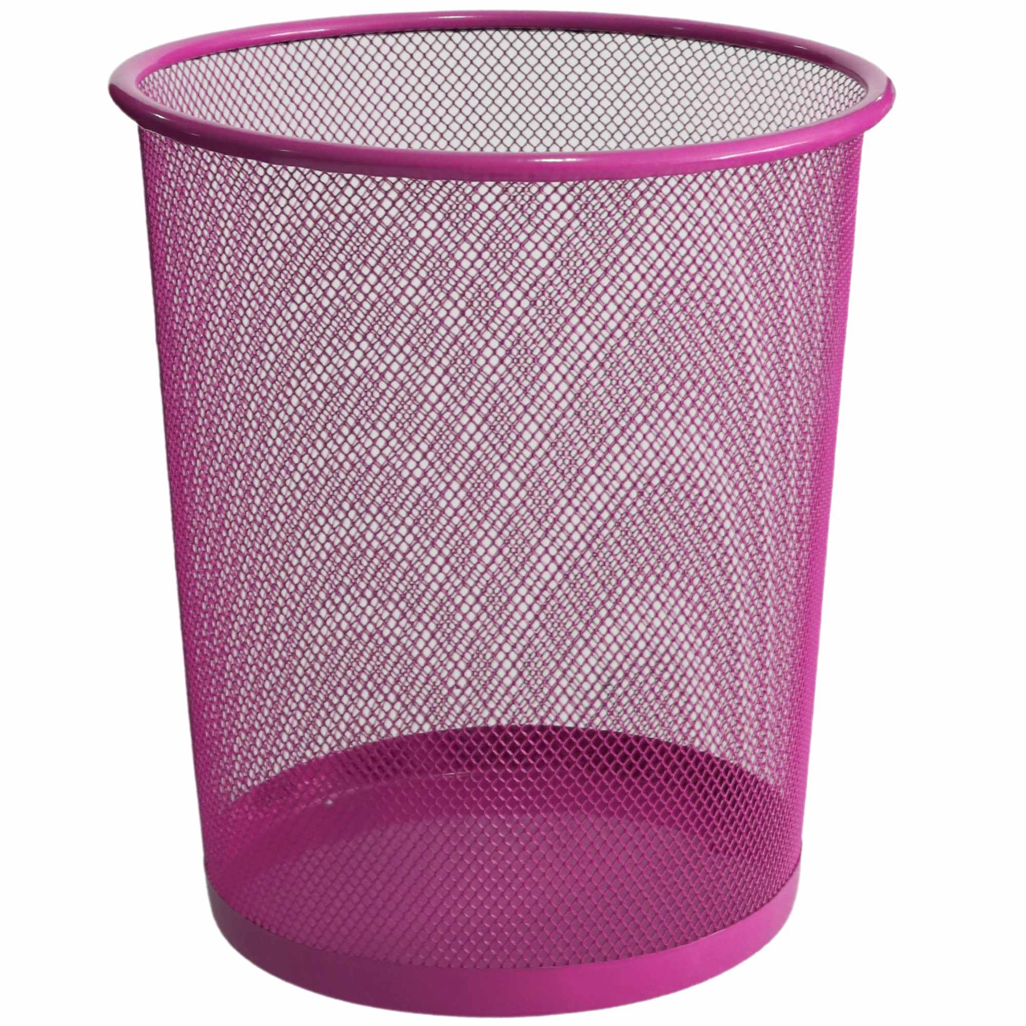 Papelera malla metalica 12 Litros Rosa