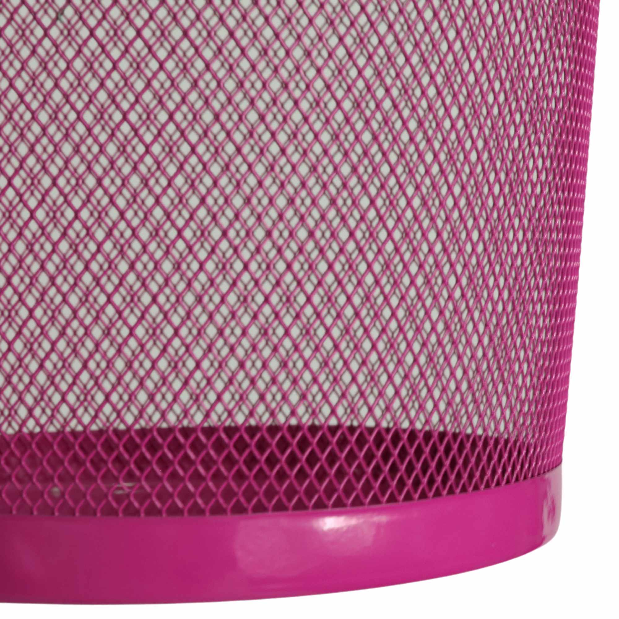 Papelera malla metalica 12 Litros Rosa - imagen 5