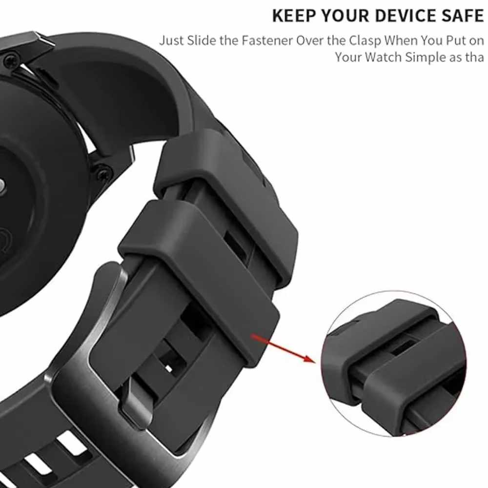 Pasador de goma para correas de reloj 20 mm Negro - imagen 2
