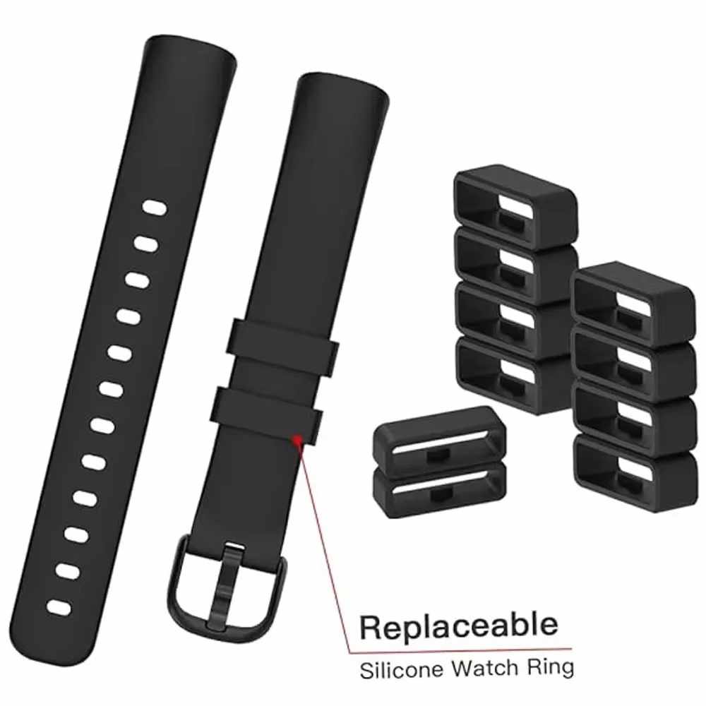 Pasador de goma para correas de reloj 20 mm Negro - imagen 4