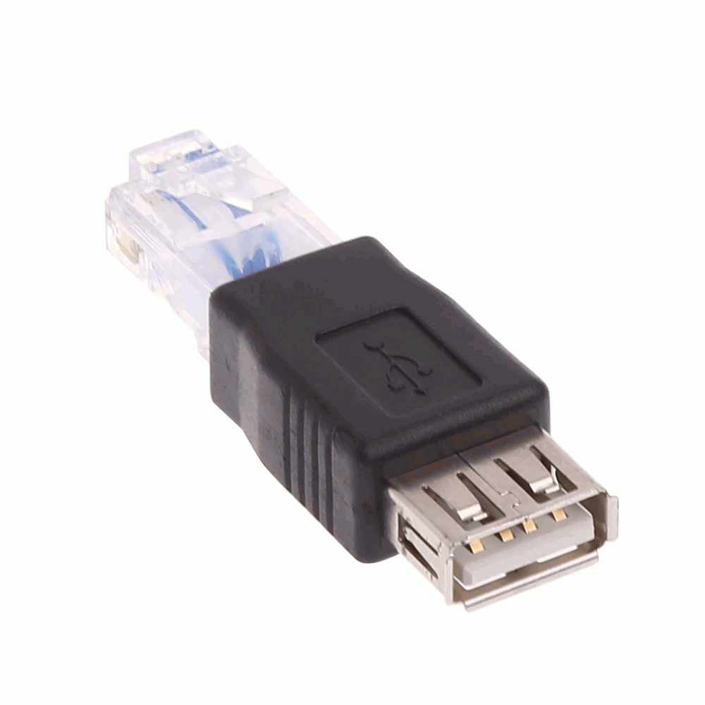 Adaptador USB hembra a RJ45 macho Negro - imagen 1