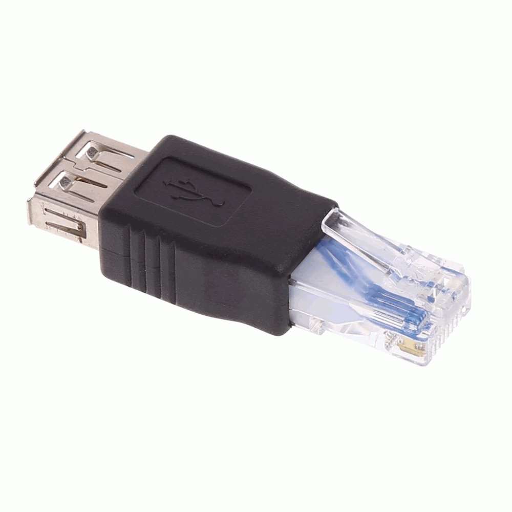 Adaptador USB hembra a RJ45 macho Negro - imagen 2