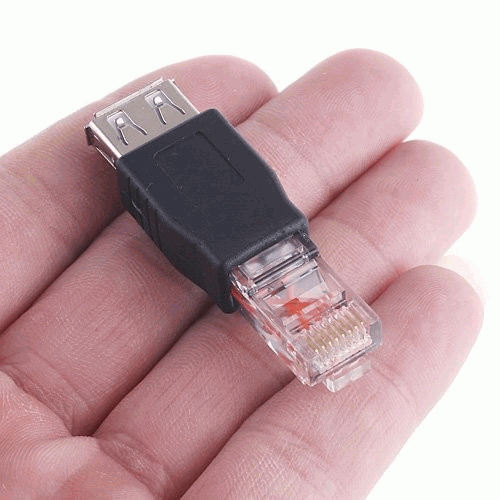 Adaptador USB hembra a RJ45 macho Negro - imagen 3
