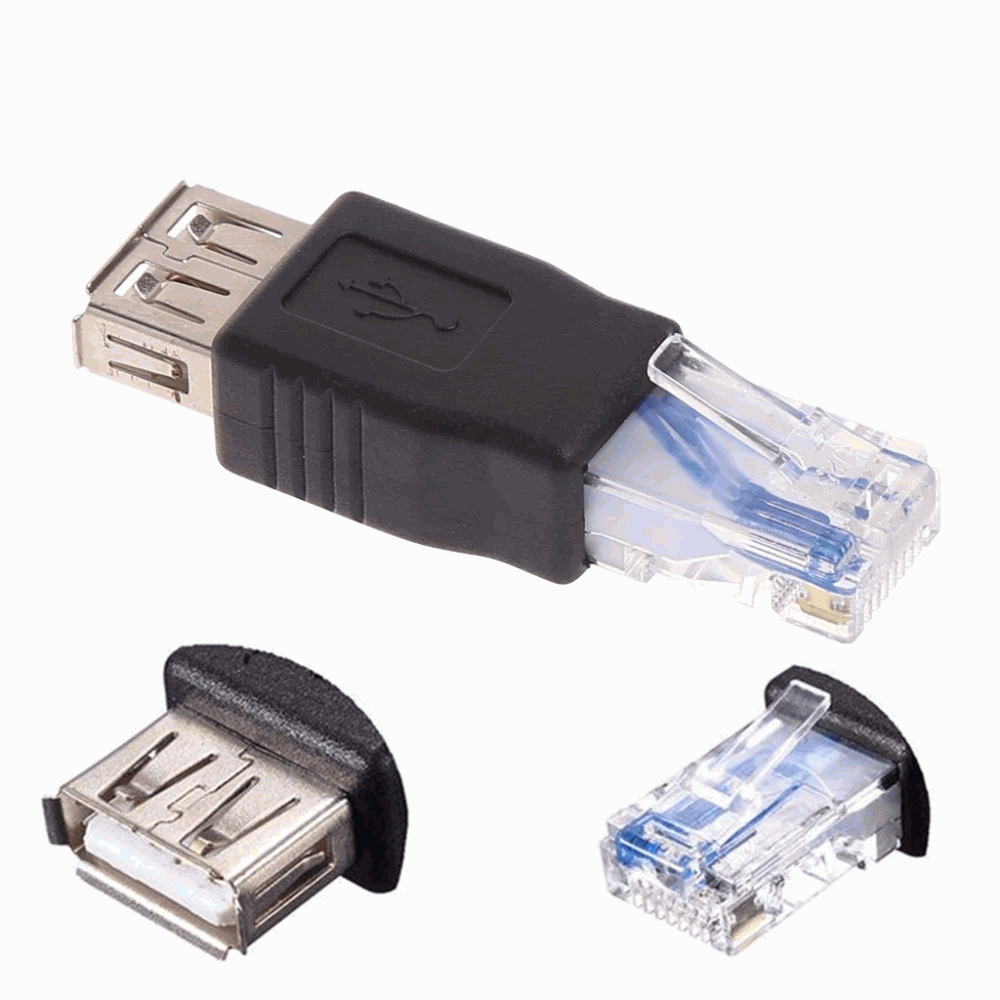 Adaptador USB hembra a RJ45 macho Negro - imagen 4