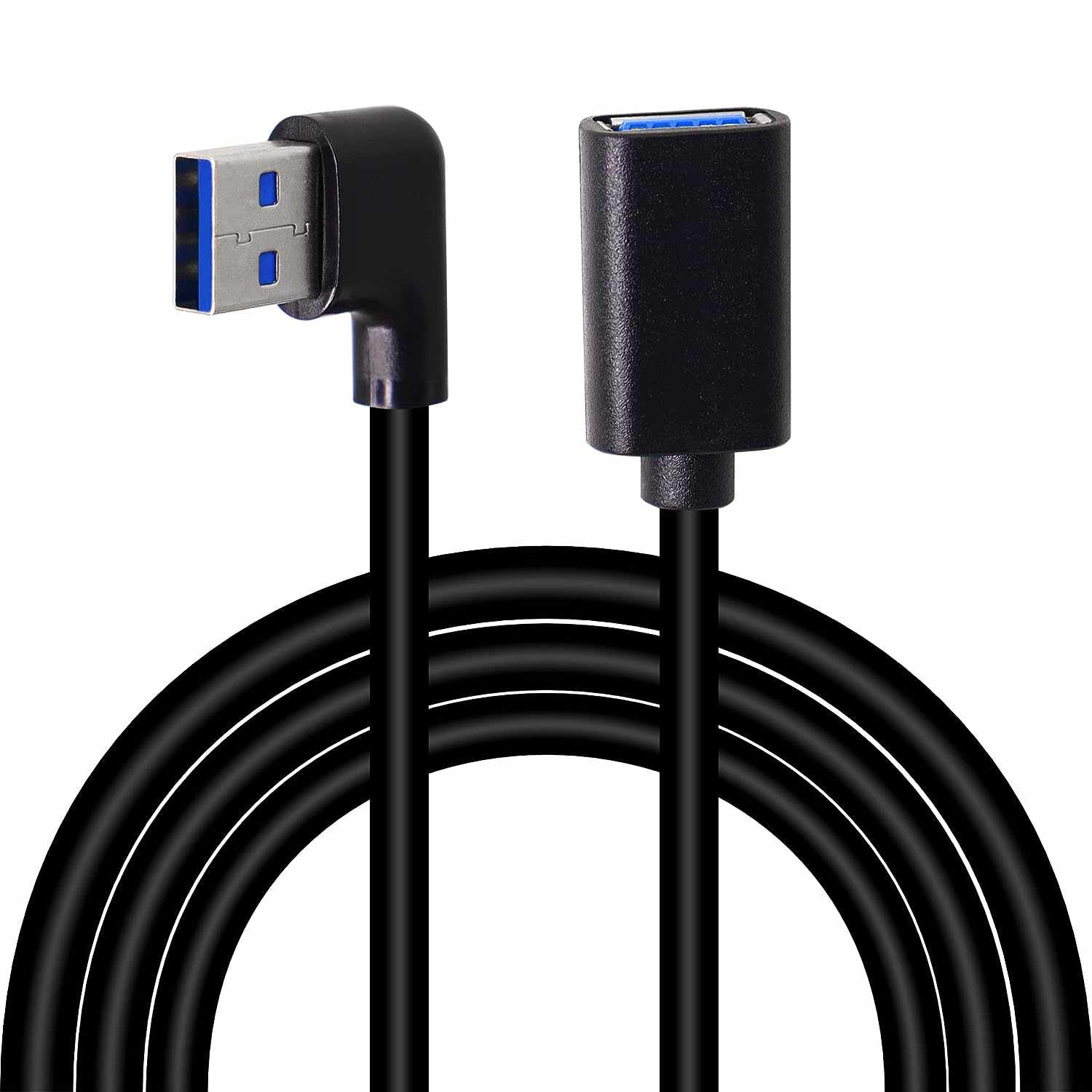 Cable prolongador USB 3.0 macho a hembra acodado 25 cm Negro - imagen 2