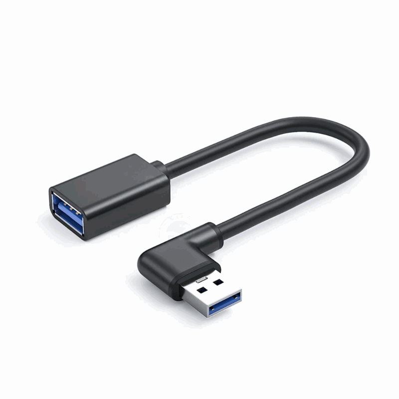 Cable prolongador USB 3.0 macho a hembra acodado 25 cm Negro - imagen 6