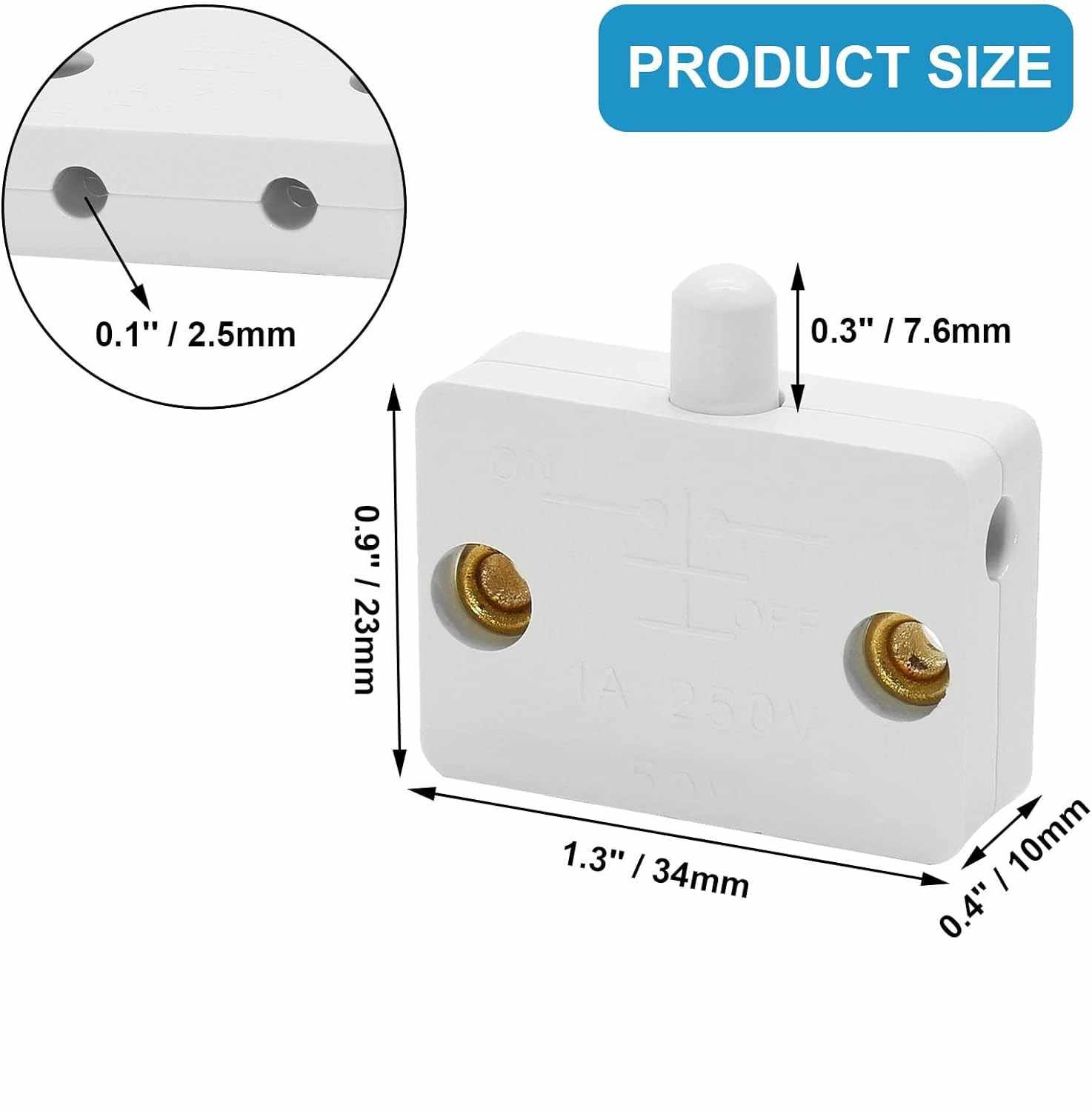 Interruptor para armarios Blanco - imagen 4